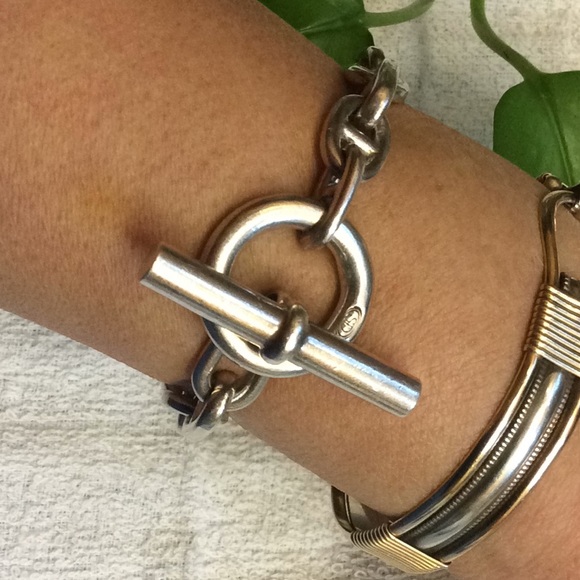 Sterling silver chain anchor bracelet - Picture 7 of 9